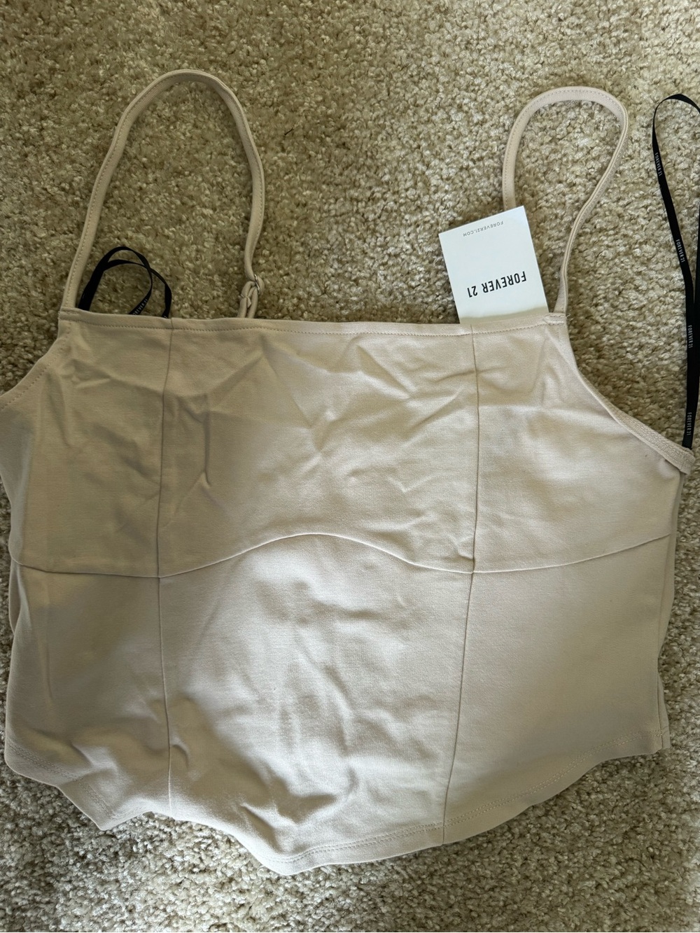 Forever 21 Beige Crop Cami Top